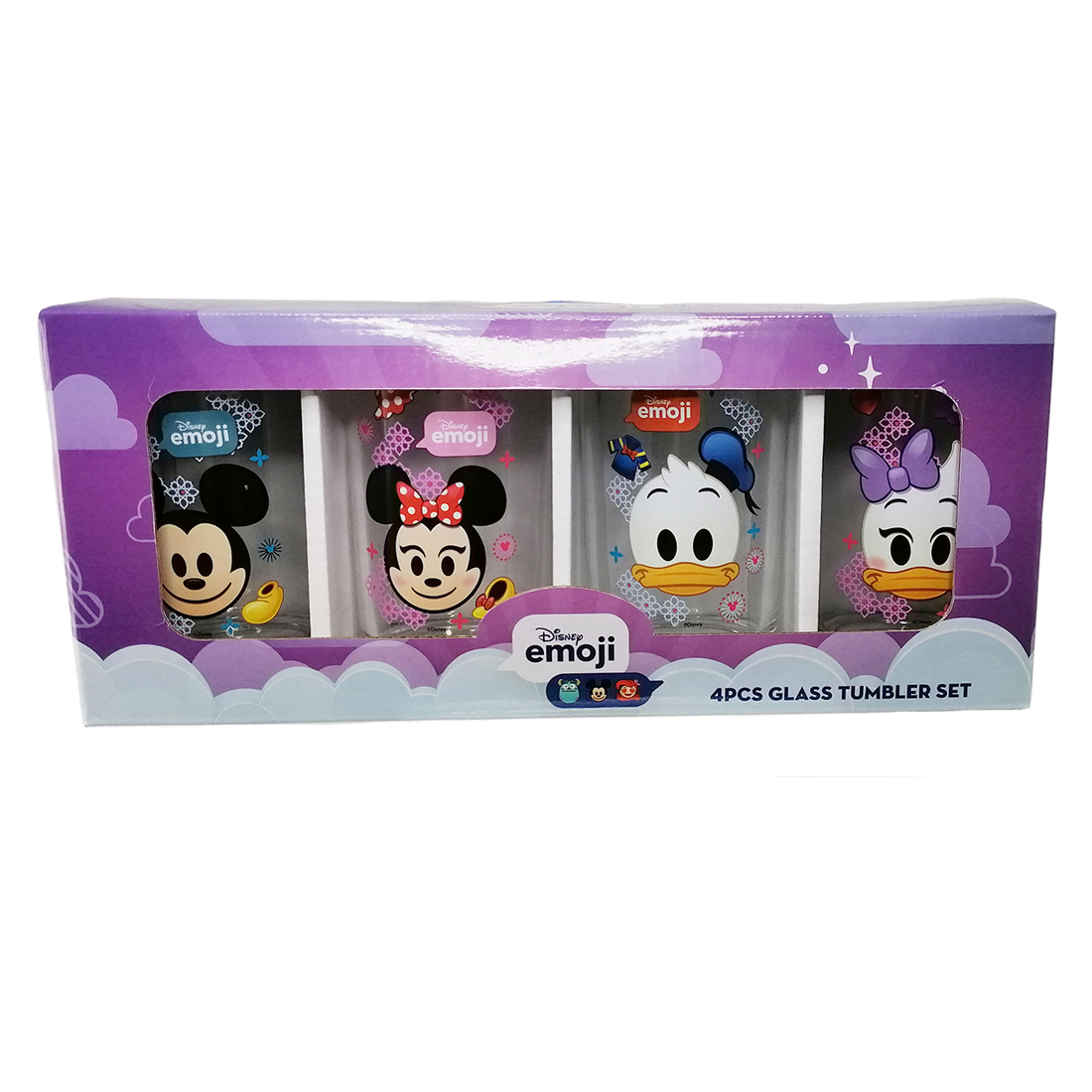 Online Exclusive Offer Disney Mickey Emoji 4pcs Glass Tumbler Set Pustaka Sri Dunia